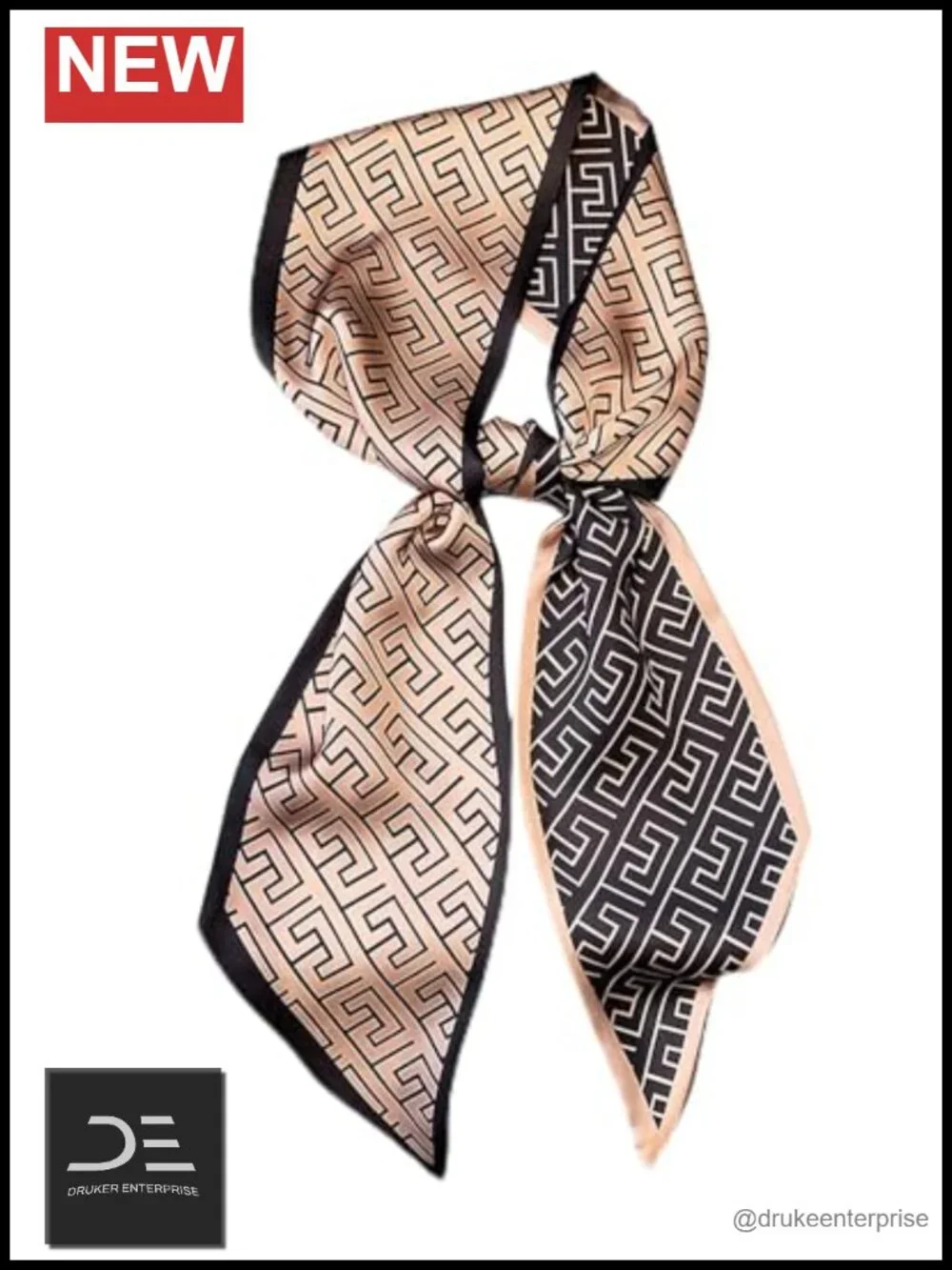 Silky Long Thin Satin Scarf for Women Multifunctional Head Neck Bag Scarf
